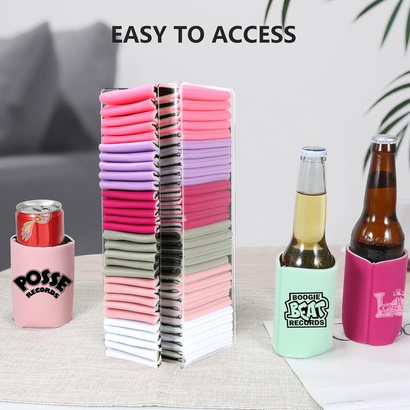 Wanapure Magnetic Acrylic Can Cooler Holder, Beer Can Sleeves Storage, Wall Mounted Can Cooler Dispenser, Gifts for Beer Lovers - Image 5